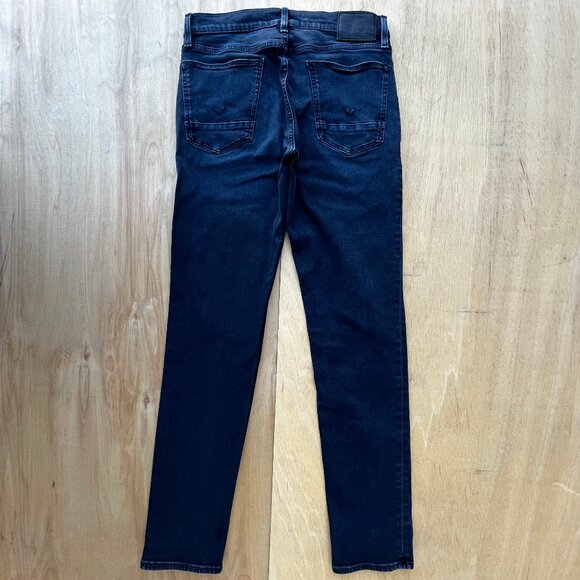 HUDSON AXL BLACK STRAIGHT LEG MEN’S JEANS Dark Wash sz 32W X 32L Stretch - Picture 1 of 13